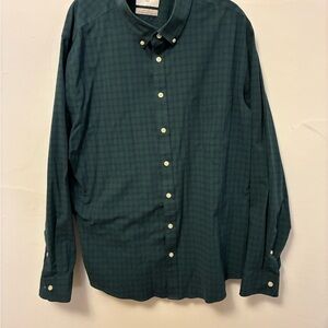 Handsome Goodfellow 
& Co Dark Green Plaid Button Down Shirt Size XXL